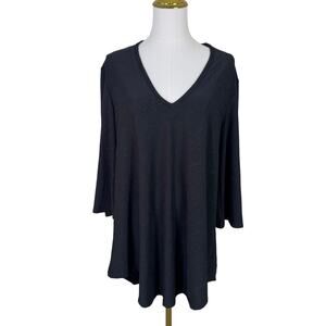 Jordan Taylor V Neck Beach Cover Up 3 4 Sleeve Shirt Tunic US Women's M